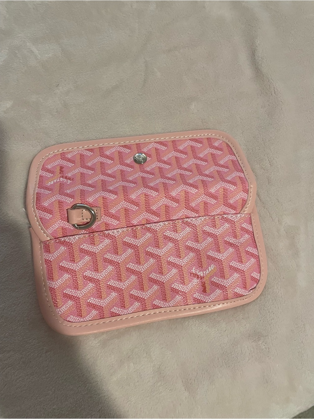 Goyard Pink Patterned Snap Wallet - Picture 5 of 5